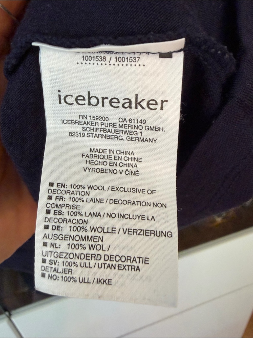 Icebreaker Navy Vortex Short-Sleeve Merino Tee - Picture 5 of 6